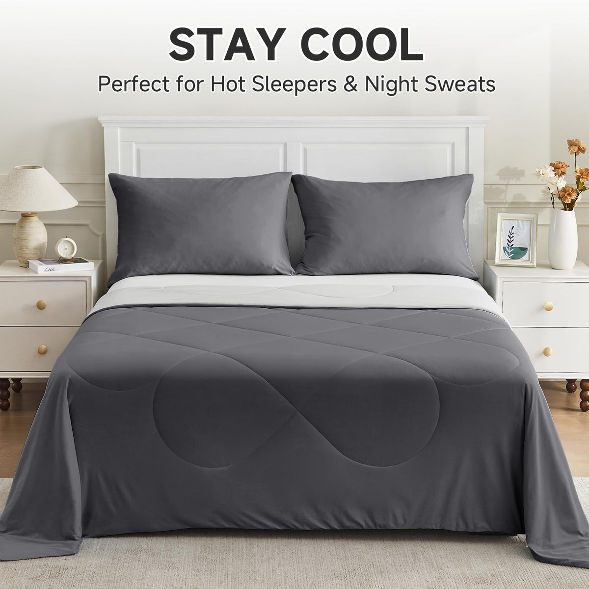Queen size 90x90 suitable for larger beds and shared use