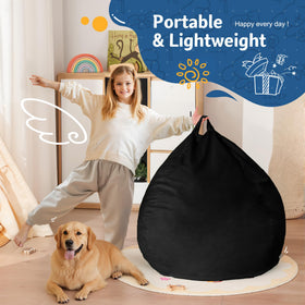 Breathable Dutch velvet cover on Homguava bean bag chair feels soft