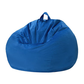 Homguava blue bean bag chair in living room for family lounging