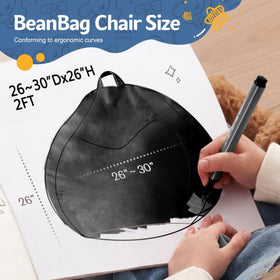 Large handle on Homguava bean bag chair for easy relocation
