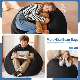 Hidden zipper on Homguava bean bag chair preserves sleek look