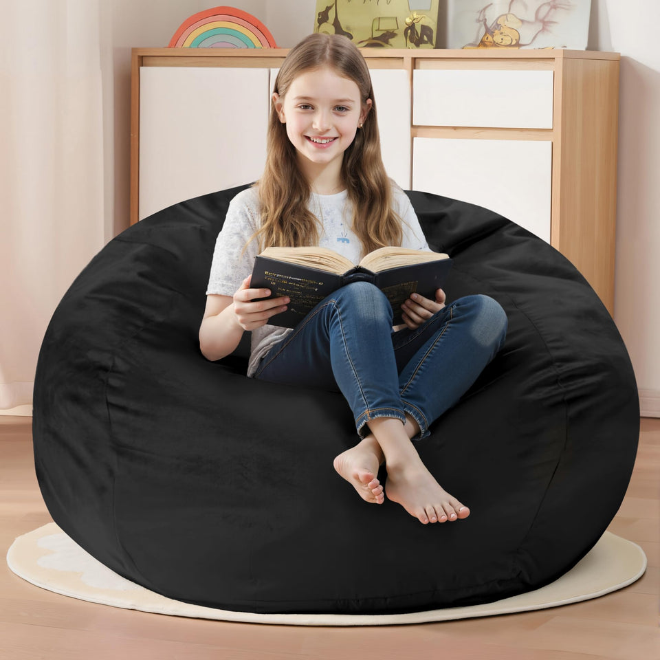 Homguava bean bag chair with memory foam fill for supportive comfort