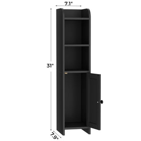 Close-up of the black finish on the Homhedy corner cabinet for durability