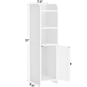 Homhedy corner cabinet door open shows organized storage for toiletries.