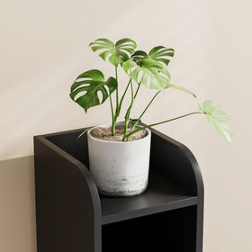 Homhedy corner cabinet installed beside a toilet in a compact bathroom
