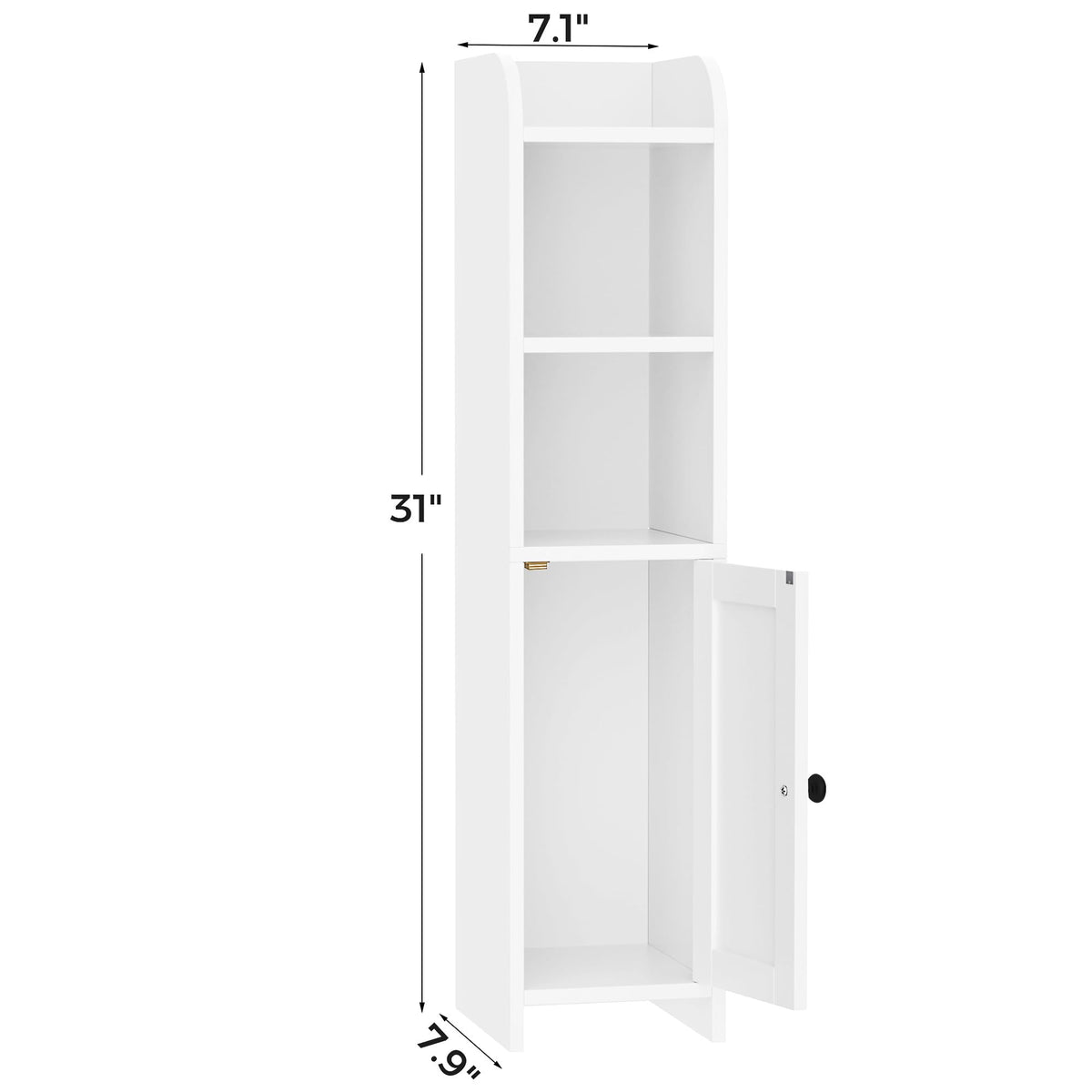 Homhedy slim unit fits neatly beside the toilet for quick access.