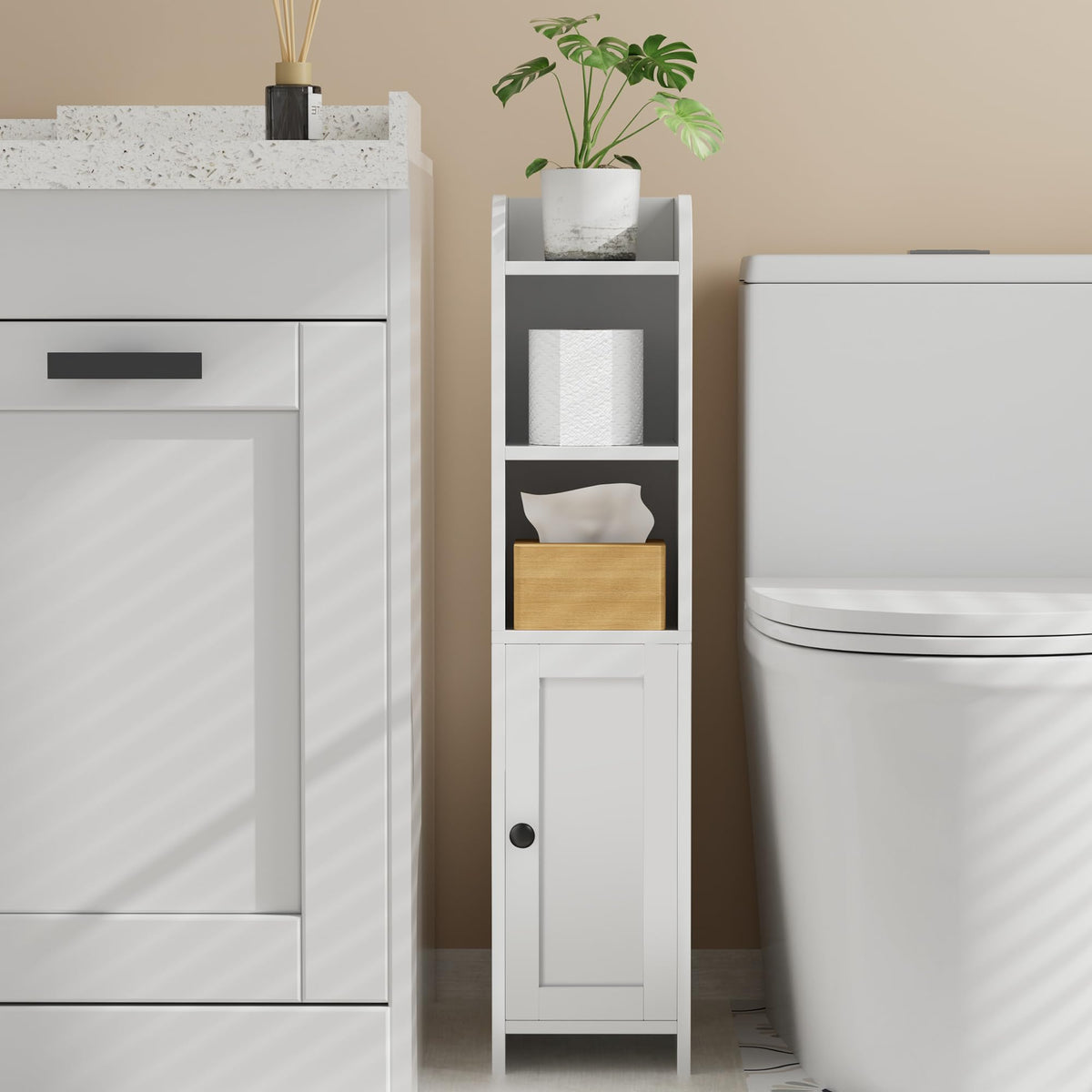Homhedy durable materials ensure long-lasting bathroom storage.