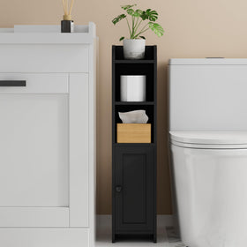 Slim, space-saving Homhedy cabinet blending with bathroom decor