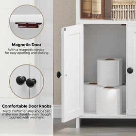 Homhedy middle shelf keeps toiletries within easy reach