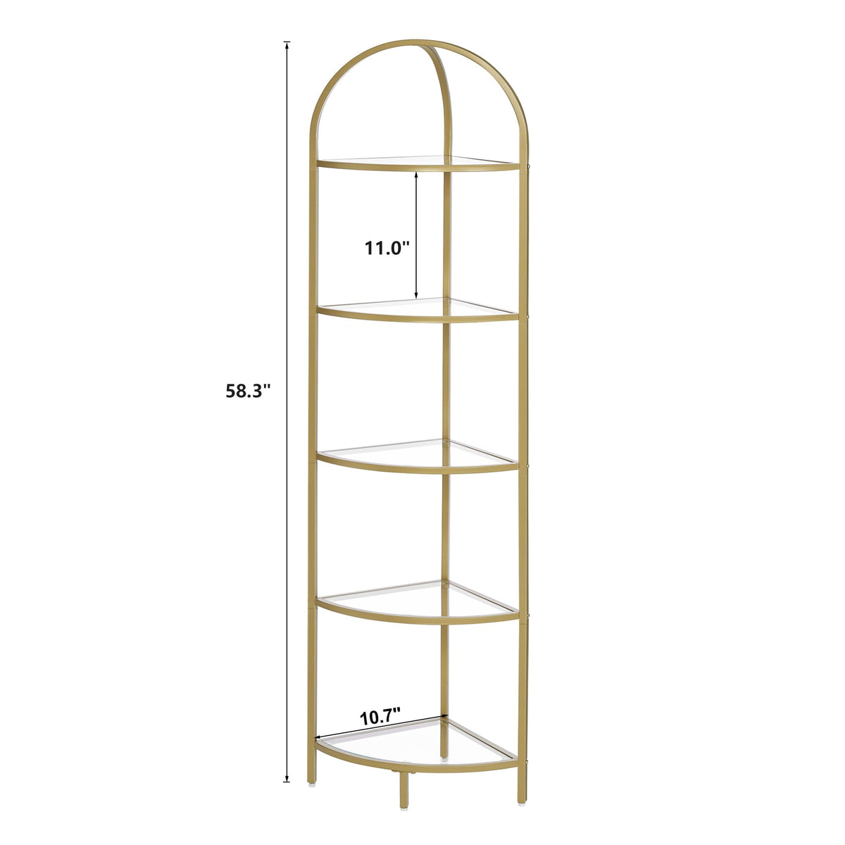 Homhedy modern gold steel frame blends with contemporary decor.