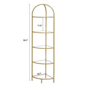 Homhedy modern gold steel frame blends with contemporary decor.