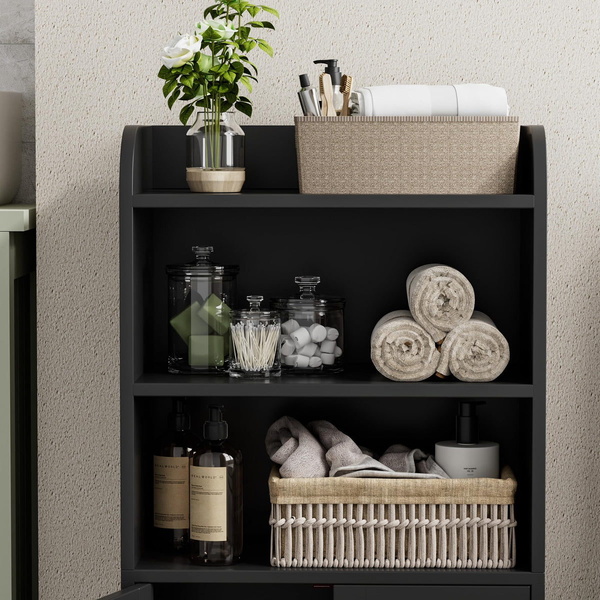 Homhedy knobs detail highlights durable metal hardware.