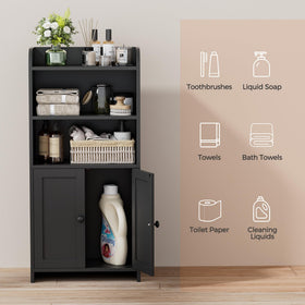 Homhedy cabinet middle shelf ideal for toiletries.