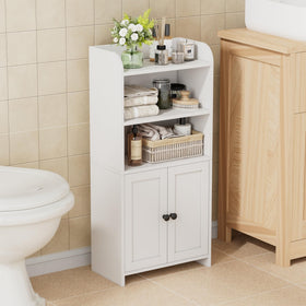 Homhedy small bathroom storage cabinet in compact form fits tight spaces