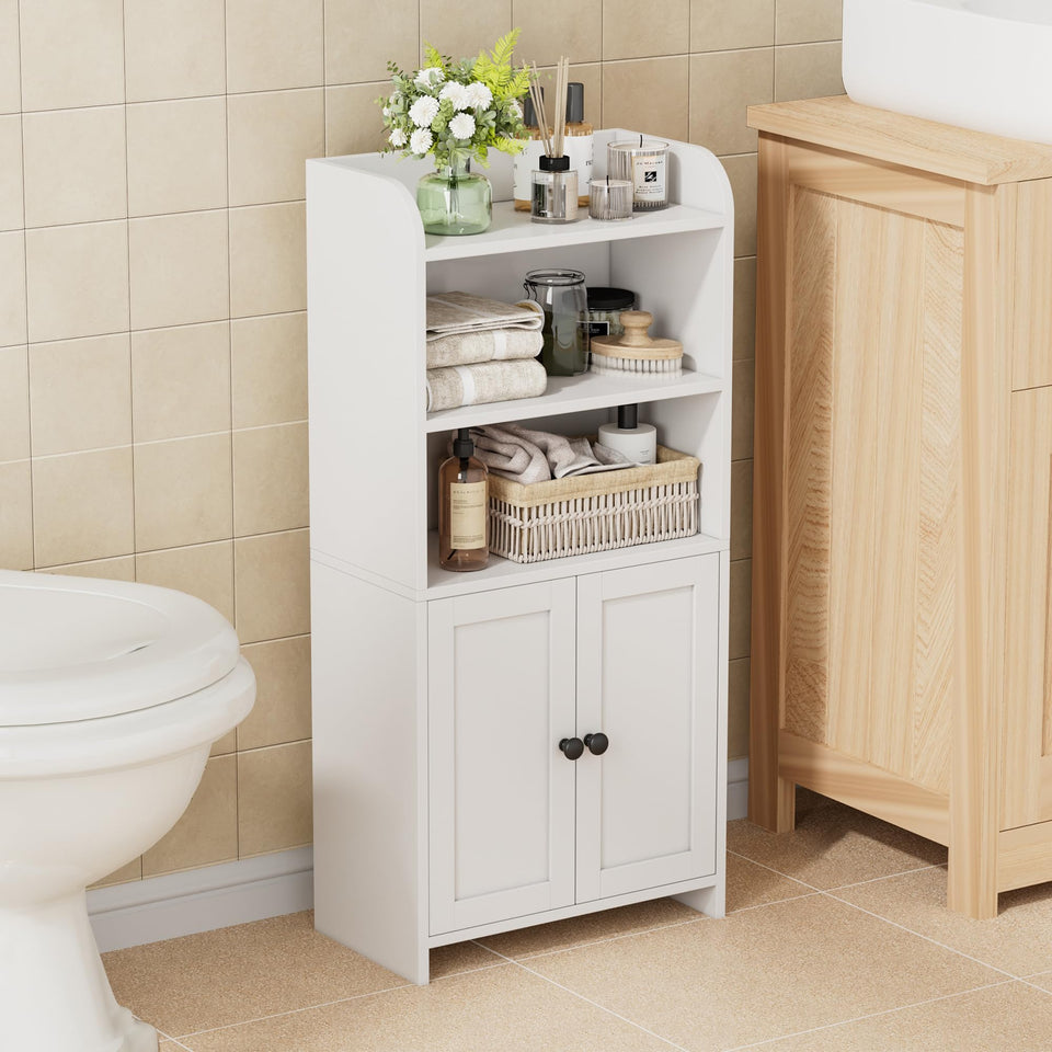 Homhedy small bathroom storage cabinet in compact form fits tight spaces