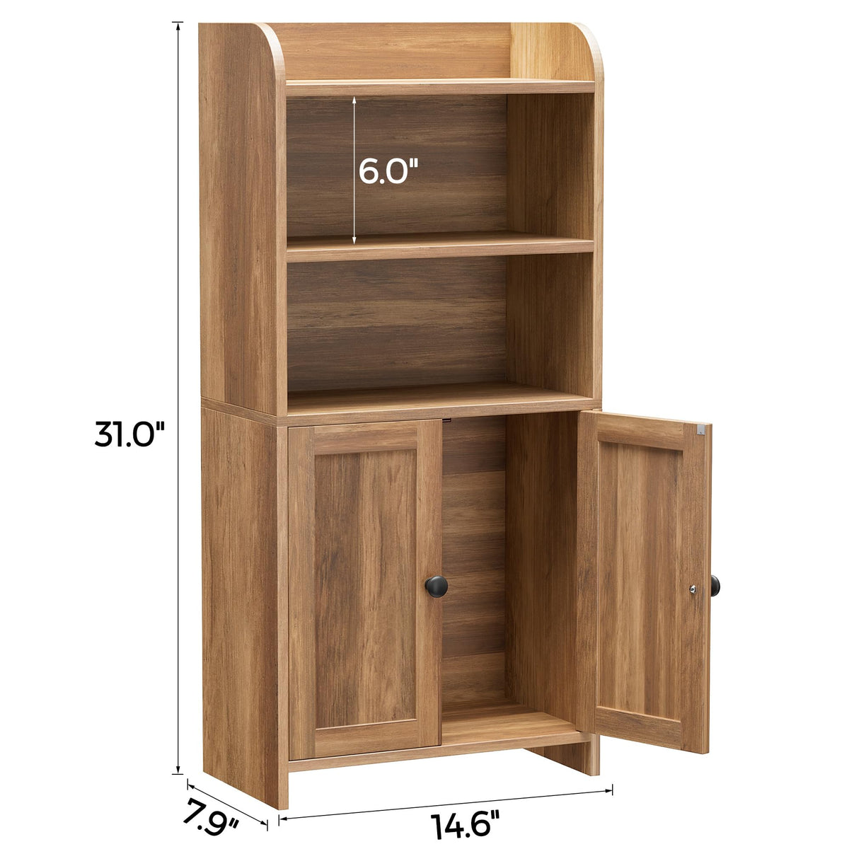 Homhedy small bathroom storage cabinet top compartment ideal for plant or phone