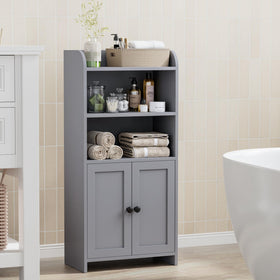 Homhedy cabinet top compartment for decor or phone display.