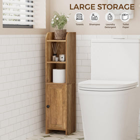 Homhedy toilet brush compartment keeps bathroom tidy and accessible