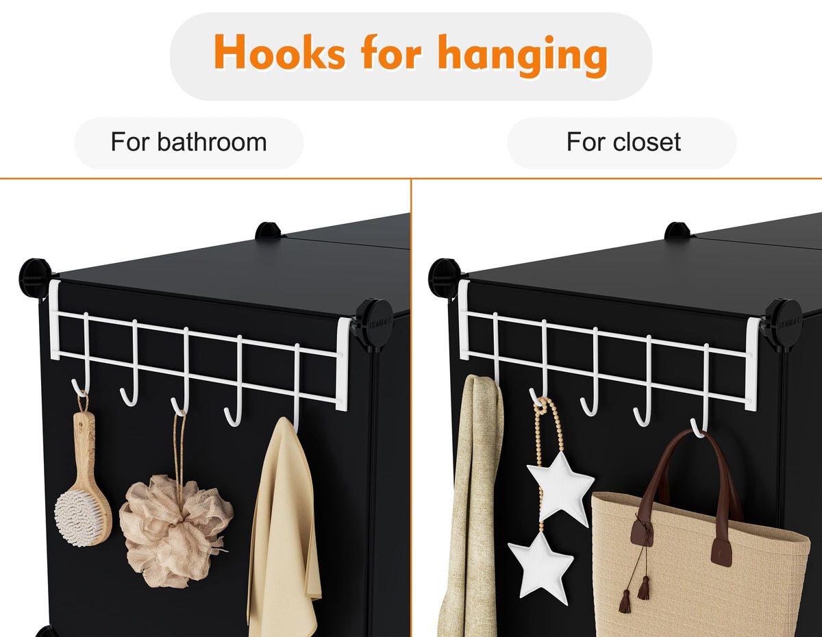 HOMIDEC 12-cube system for bedrooms keeps clothing neatly organized.
