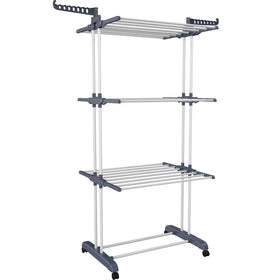 Homidec bottom layer holds shoes or larger items.