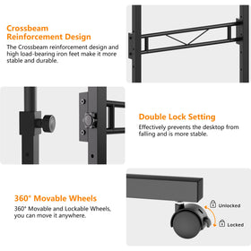 HOMIDEC desk-easy-installation quick setup with simple manual