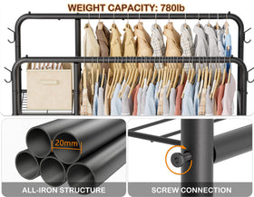 HOMIDEC rack side hooks for coats bags and keys