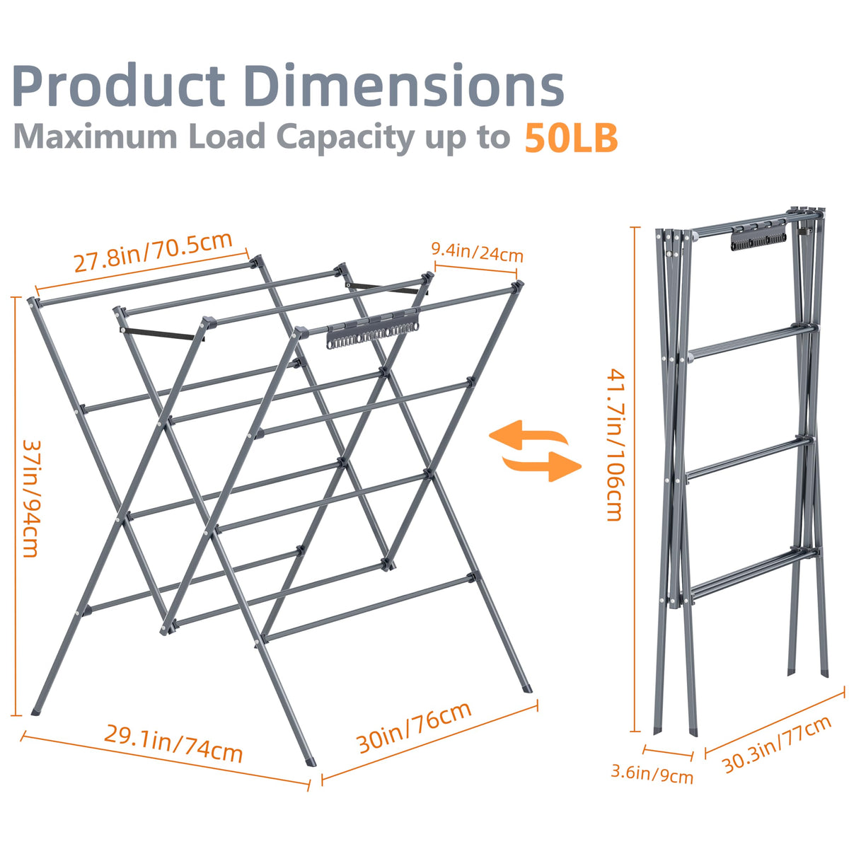 HOMIDEC 10mm steel-tubes provide sturdy support for heavy fabrics.