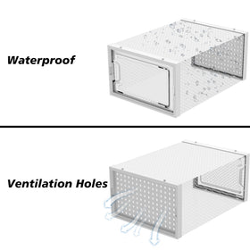 HOMIDEC dust-proof box with vents promotes airflow and odor control.