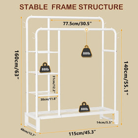 HOMIDEC four-tier storage shelves keep folded items neatly accessible