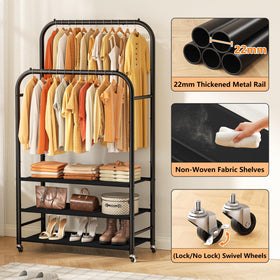 HOMIDEC locking casters enable smooth mobility and secure placement.