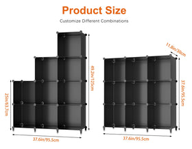 HOMIDEC portable-storage-flexibility demonstrates removable sections for custom shapes.