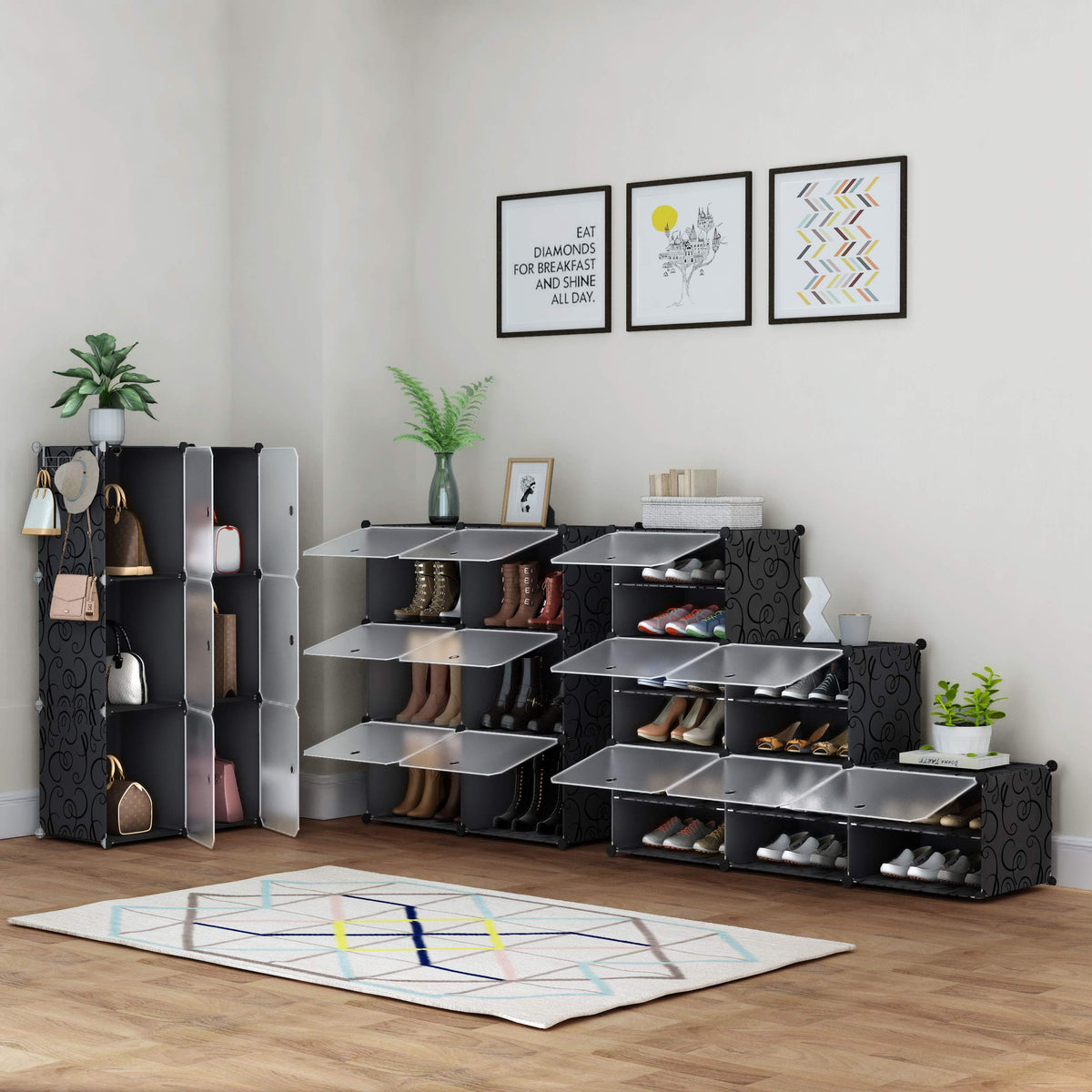 HOMIDEC open design promotes air circulation and odor control.