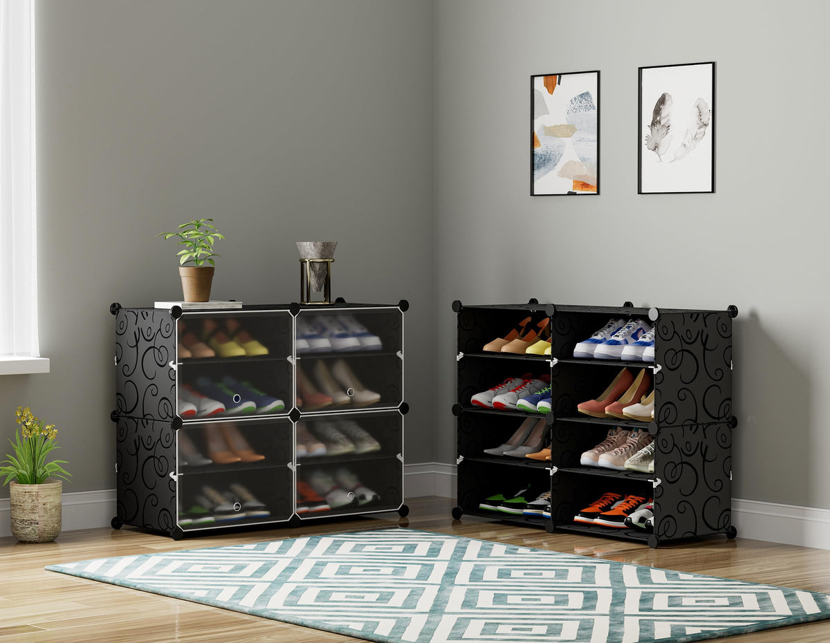 HOMIDEC rack placed in closet or living room for organization.