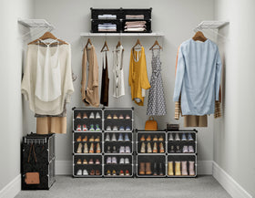 HOMIDEC compact footprint fits narrow hallways for hallway storage.