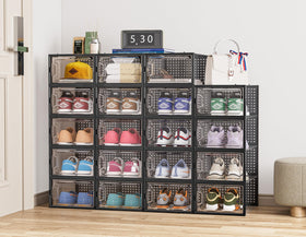 HOMIDEC under-bed storage boxes maximize space while keeping shoes neat.