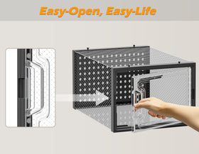 HOMIDEC clear lid box enables quick identification of size 10 footwear.