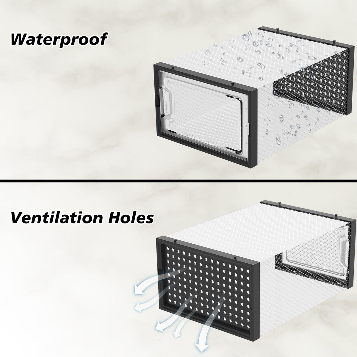 HOMIDEC durable PP material ensures long-lasting storage for shoes.