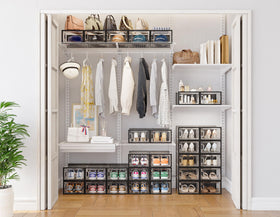 HOMIDEC stackable design saves space while keeping shoes easily accessible.