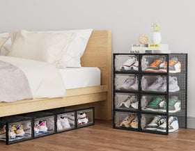 HOMIDEC transparent boxes simplify inventory with easy visual checks.