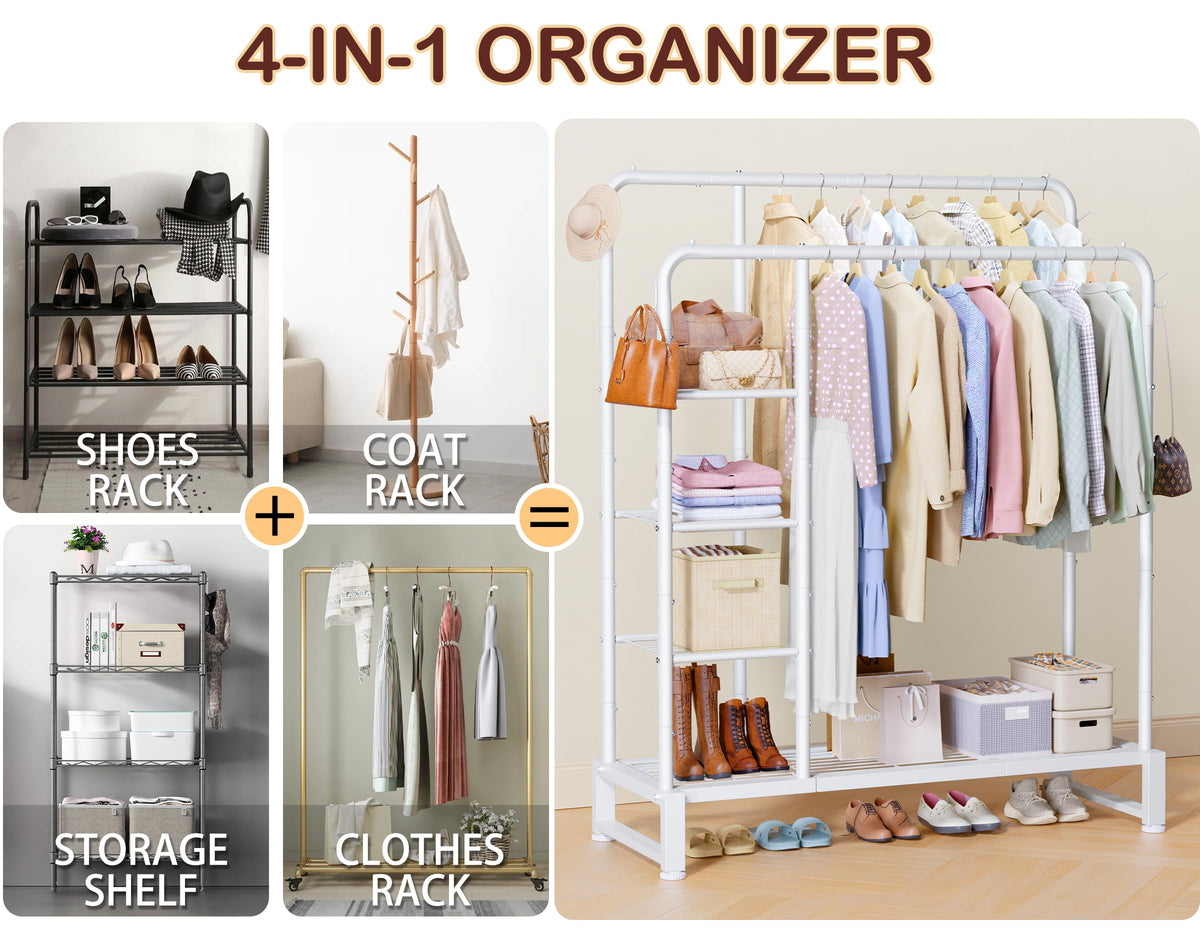 HOMIDEC side hooks add extra space for coats and bags