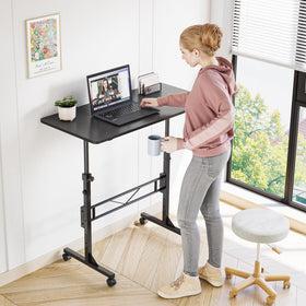 HOMIDEC desk lockable-wheels enables easy, secure repositioning