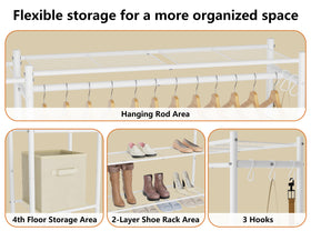 HOMIDEC Wardrobe Closet simple assembly with clear instructions