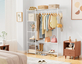 HOMIDEC Wardrobe Closet with hanging rods for wrinkle-prone garments and easy access