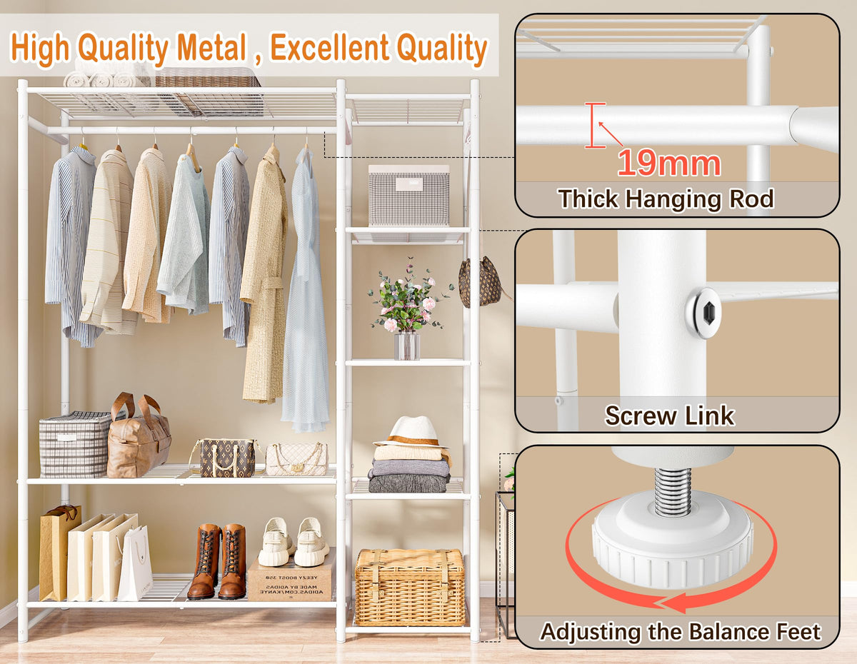 HOMIDEC Wardrobe Closet open storage design for quick outfit checks
