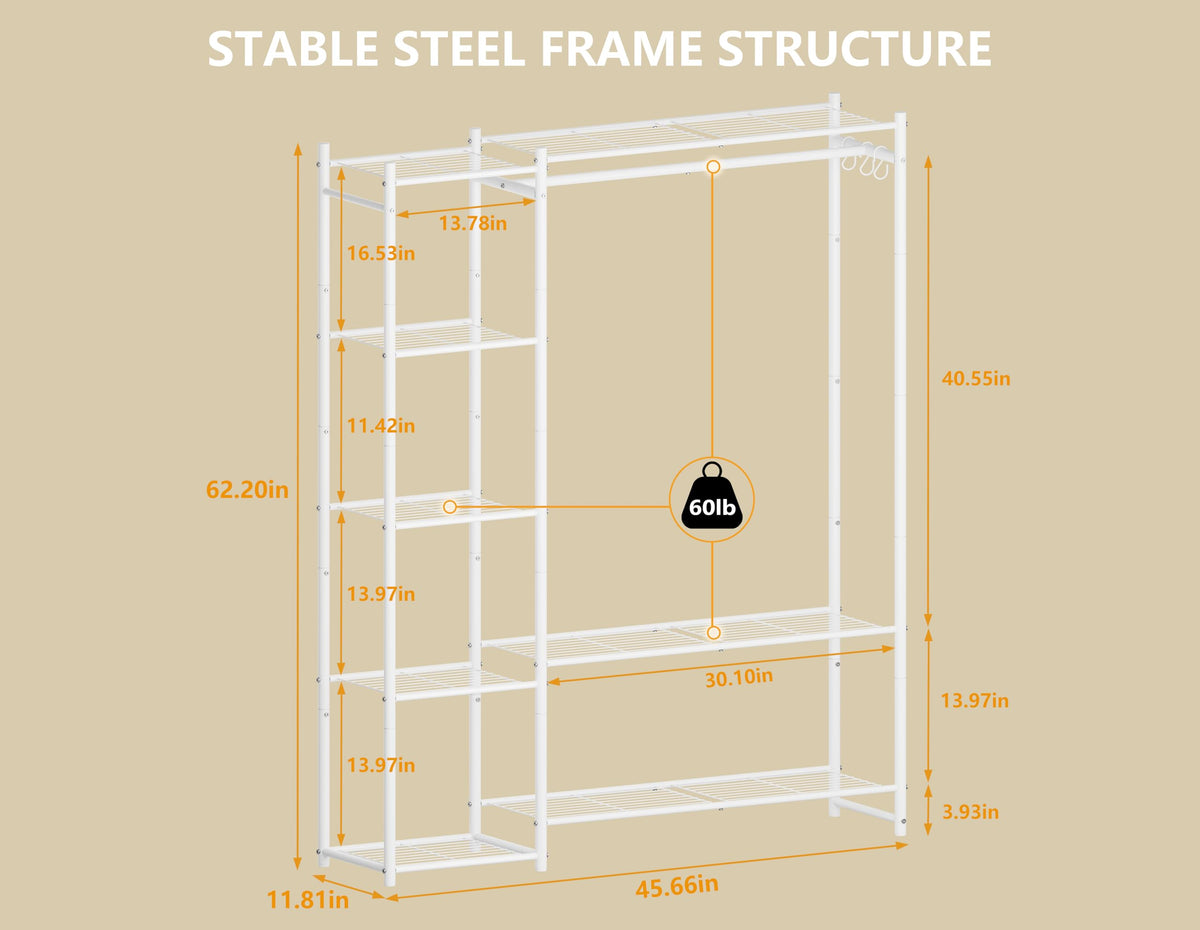 HOMIDEC Wardrobe Closet two-tier shoe rack neatly holds fourteen pairs