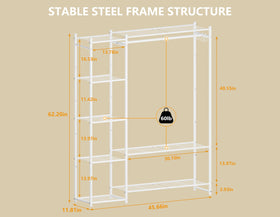 HOMIDEC Wardrobe Closet two-tier shoe rack neatly holds fourteen pairs