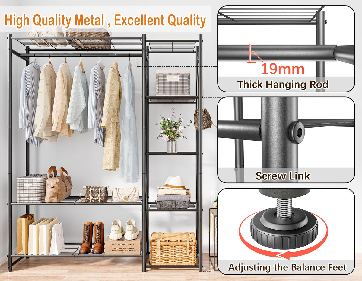 HOMIDEC Wardrobe Closet two-tier shoe rack holds fourteen pairs