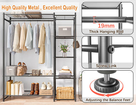 HOMIDEC Wardrobe Closet two-tier shoe rack holds fourteen pairs