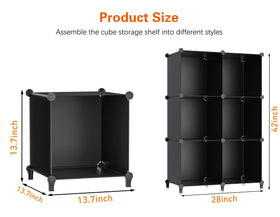 HOMIDEC XLarge cube storage organizer interior view, showcasing versatile cube shelves for book and toy storage.