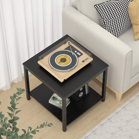 Homieasy side table metal-frame close-up highlighting sturdy support